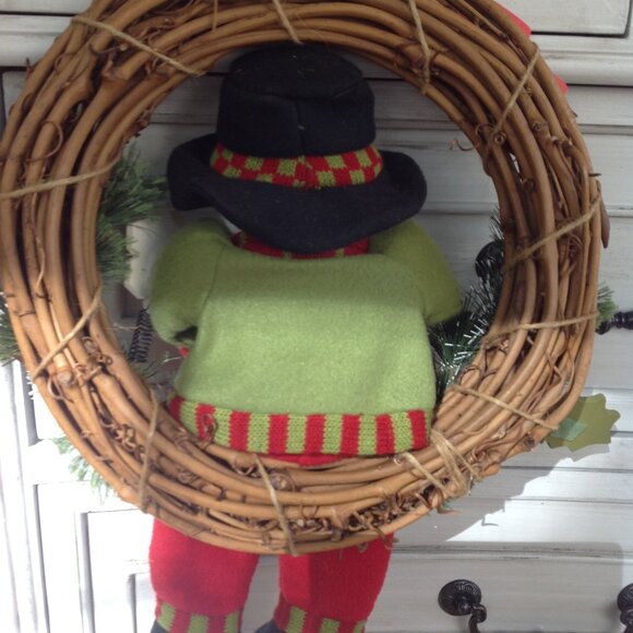 Adorable Snowman Christmas Wreath - Picture 4 of 4